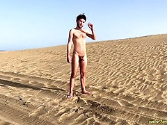 Pissing on the nude beach (and my friend enjoys recording me)
