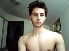 Turkish Gorgeous Boy With Big Cock Cums On Cam, Huge Load